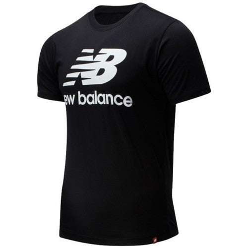 CAMISA NEW BALANCE ESSENTIALS STACKED LOGO NEGRO