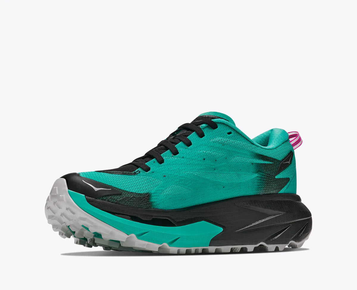 HOKA MAFATE 5 MUJER Black | Electric Aqua