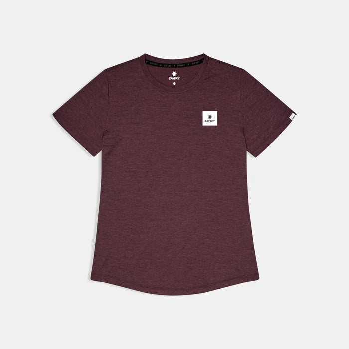 SAYSKY CLEAN COMBAT PRO T SHIRT BURGUNDY MUJER