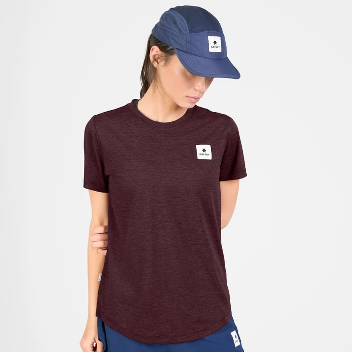 SAYSKY CLEAN COMBAT PRO T SHIRT BURGUNDY MUJER