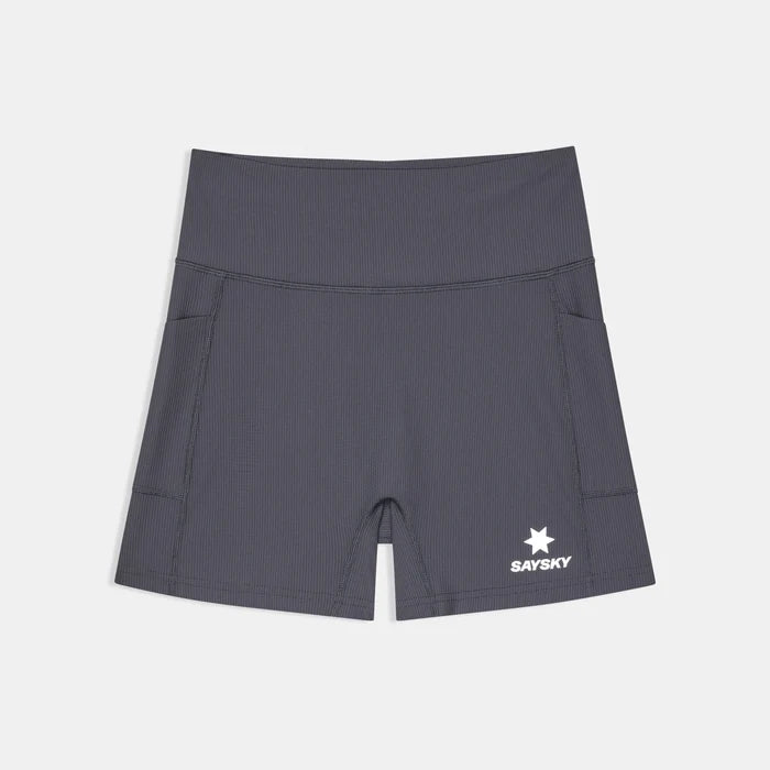 SAYSKY COMBAT RIB SHORT TIGHTS 4" MUJER GREY