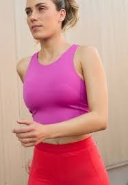 HOKA SUJETADOR ELARO CROP BRA FUSCHIA MUJER