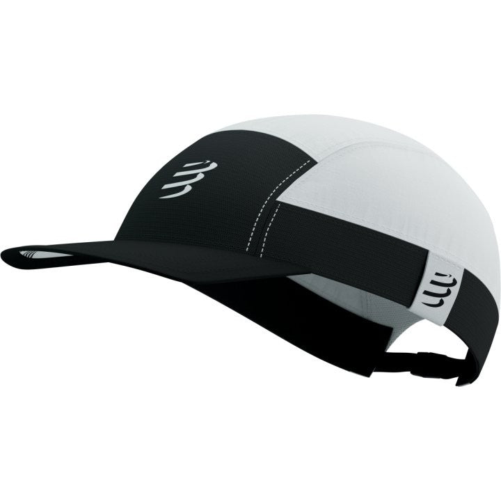 COMPRESSPORT 5 PANEL LIGHT CAP WHITE BLACK