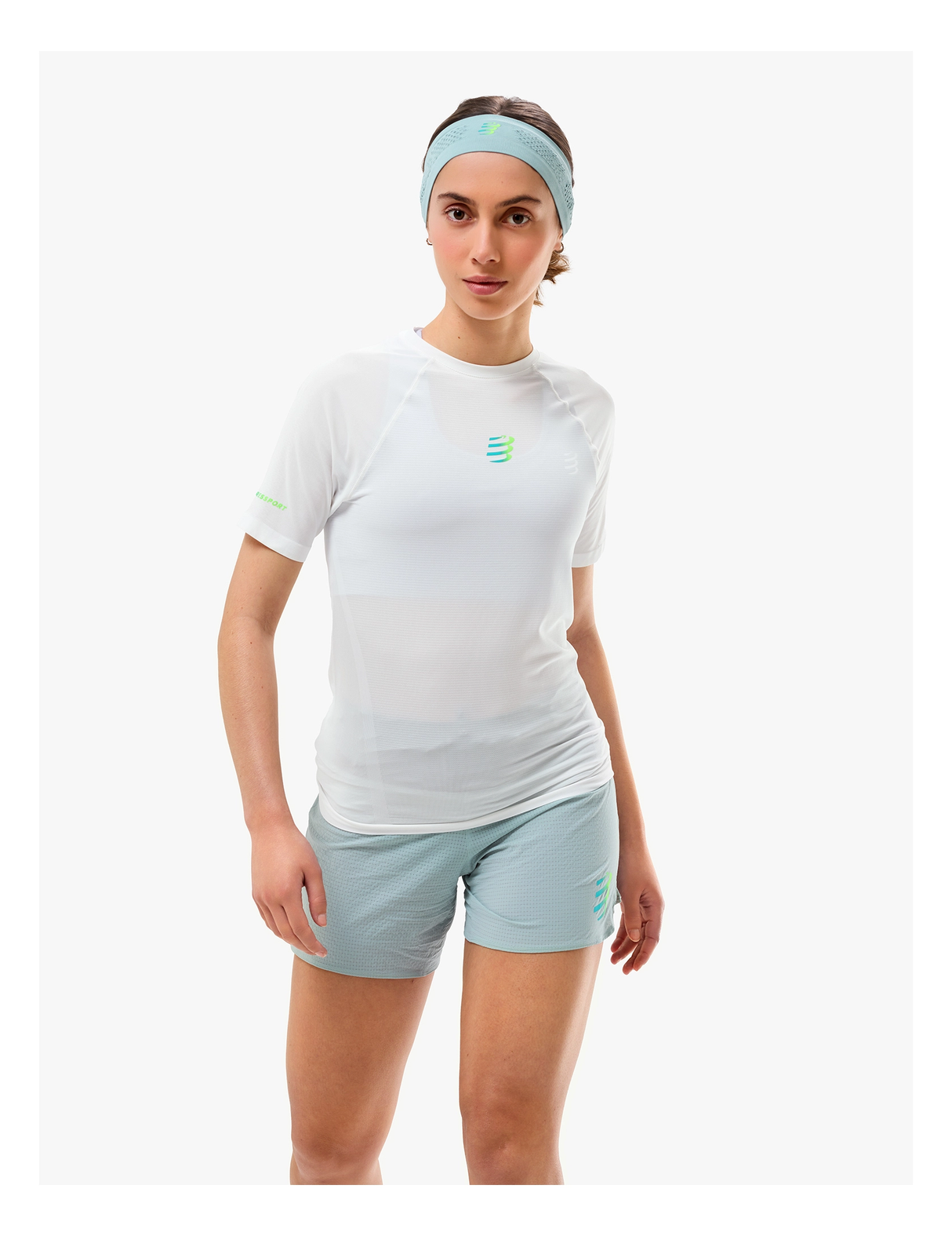 COMPRESSPORT TRAIL RACING T SHIRT GRAY VIOLET MUJER