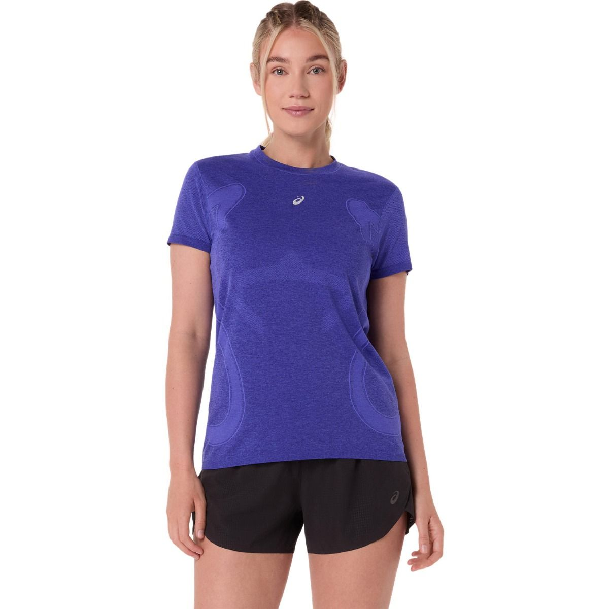 ASICS ROAD SEAMLESS SS TOP COBALT BURST RUNNING MUJER