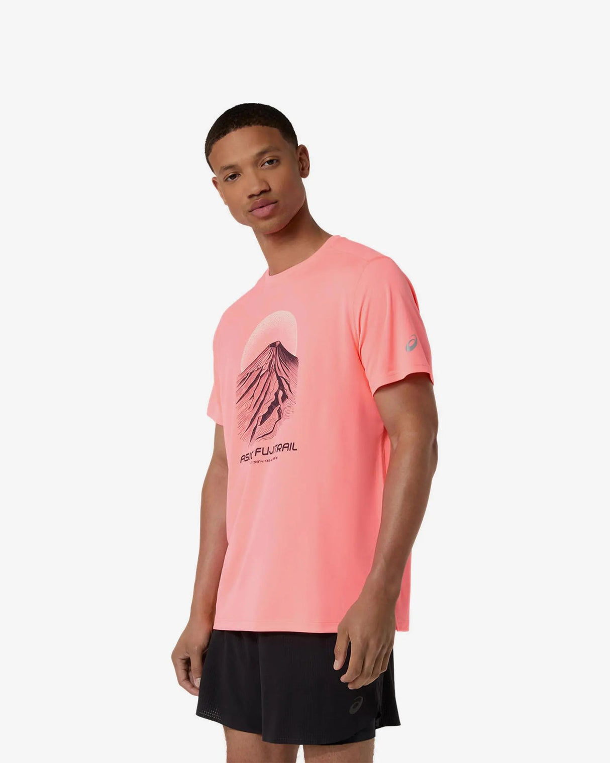 ASICS FUJITRAIL LOGO SS TOP SUN CORAL HOMBRE