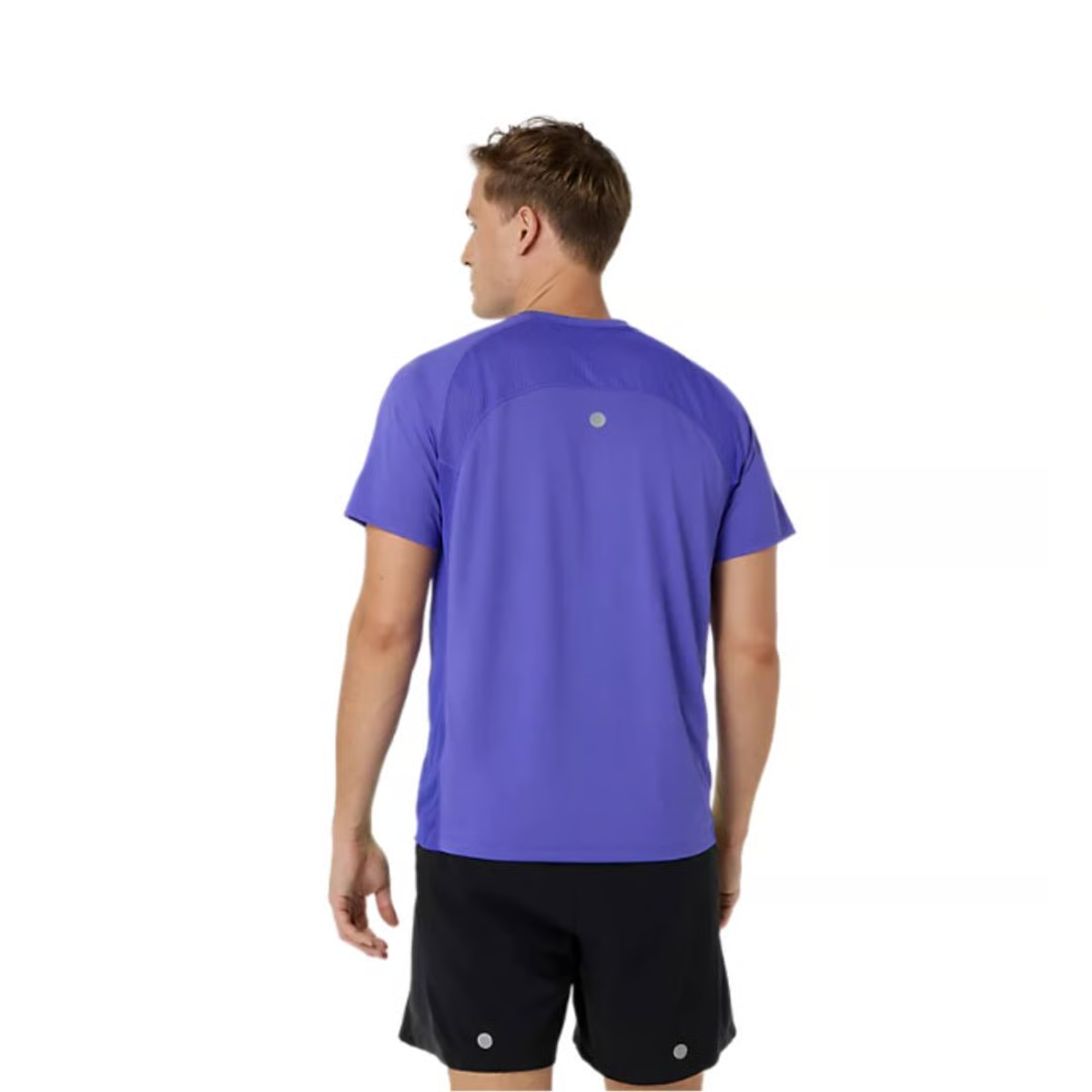 ASICS ROAD FADE SS TOP COBALT BURST ILLUMINATE GREEN HOMBRE