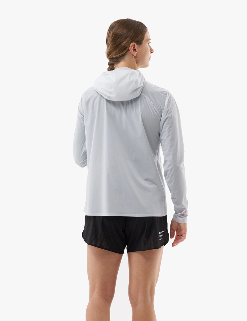 COMPRESSPORT HURRICANE WATERPROOF 10/10 JACKET GREY DAWN MUJER