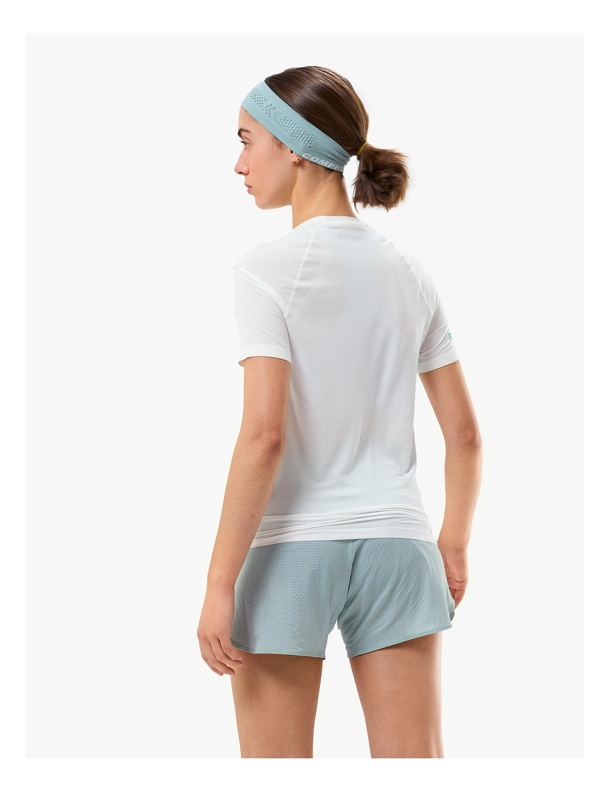 COMPRESSPORT TRAIL RACING T SHIRT GRAY VIOLET MUJER