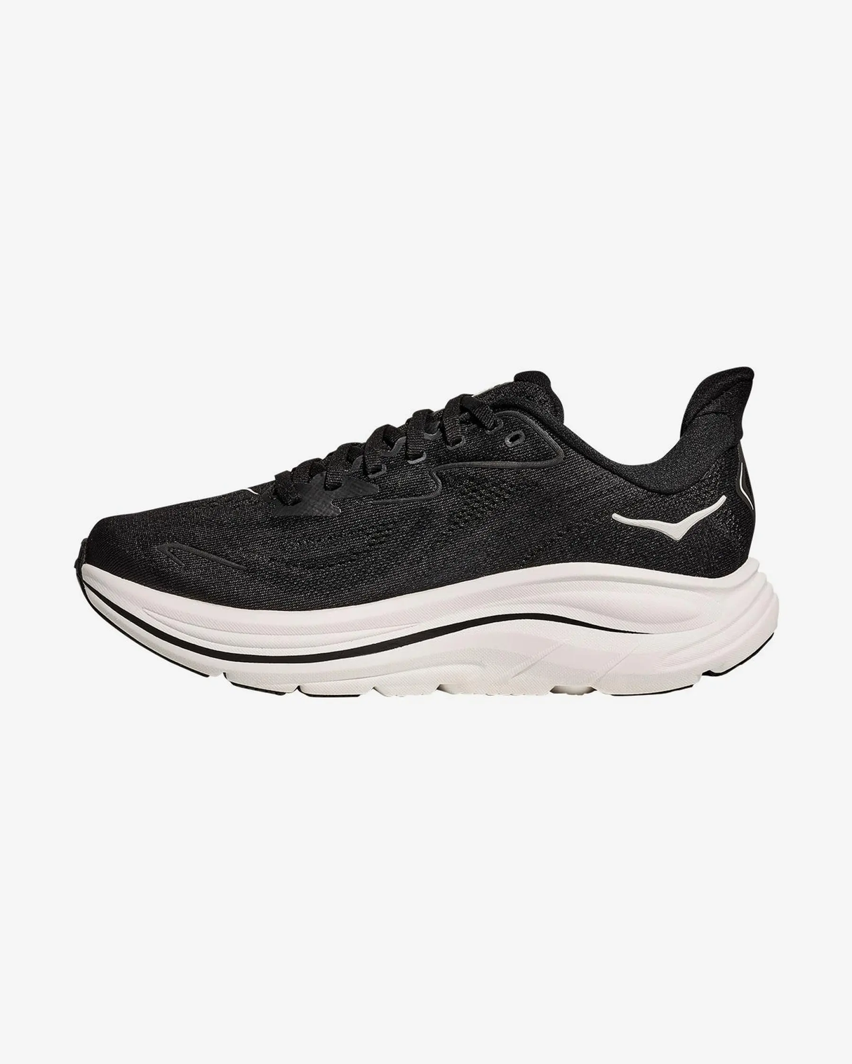 HOKA CLIFTON 10 BLACK WHITE HOMBRE