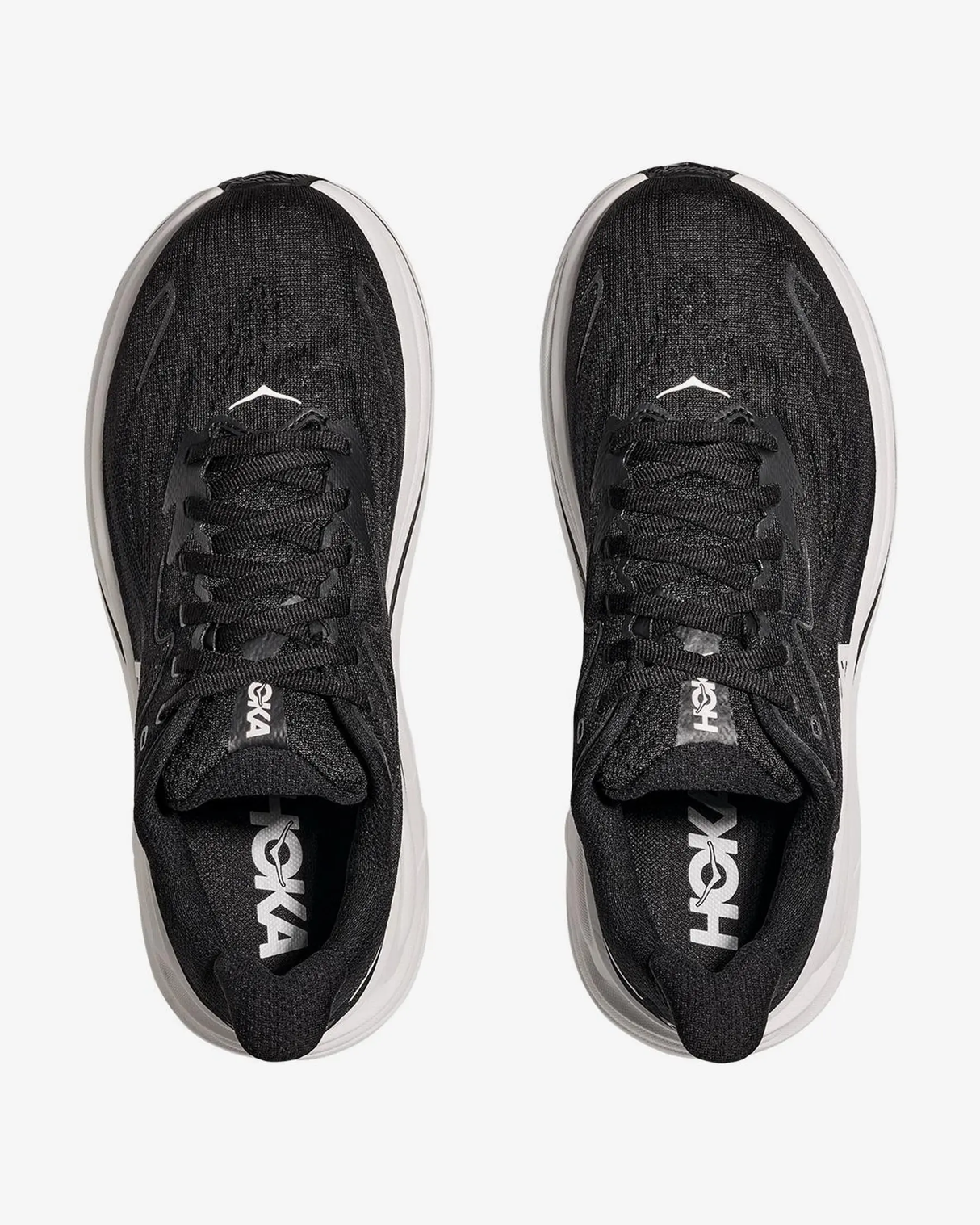 HOKA CLIFTON 10 BLACK WHITE HOMBRE