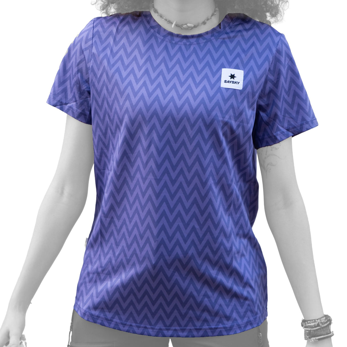 SAYSKY ZIG ZAG COMBAT T SHIRT PURPLE ZIGZAG MUJER