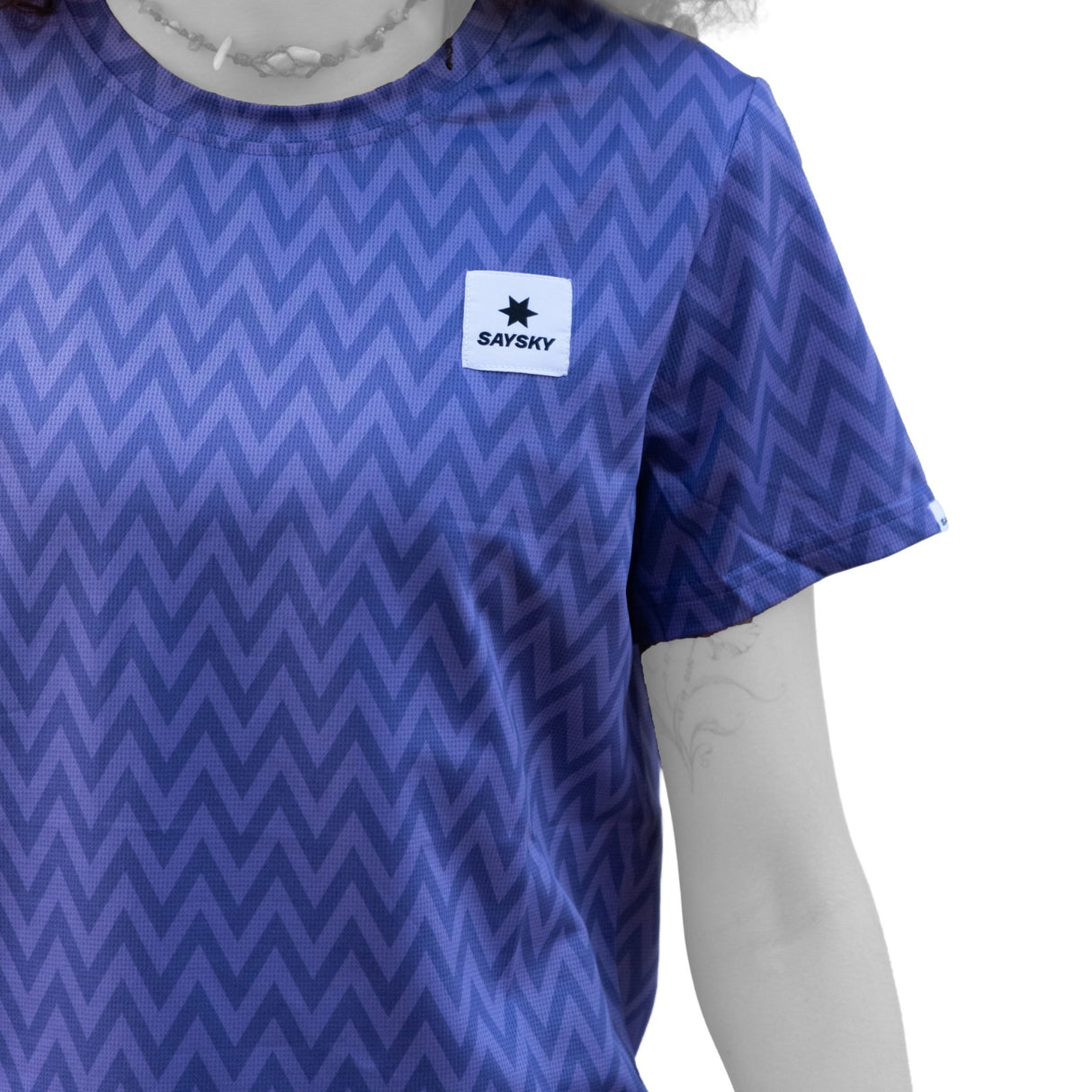 SAYSKY ZIG ZAG COMBAT T SHIRT PURPLE ZIGZAG MUJER