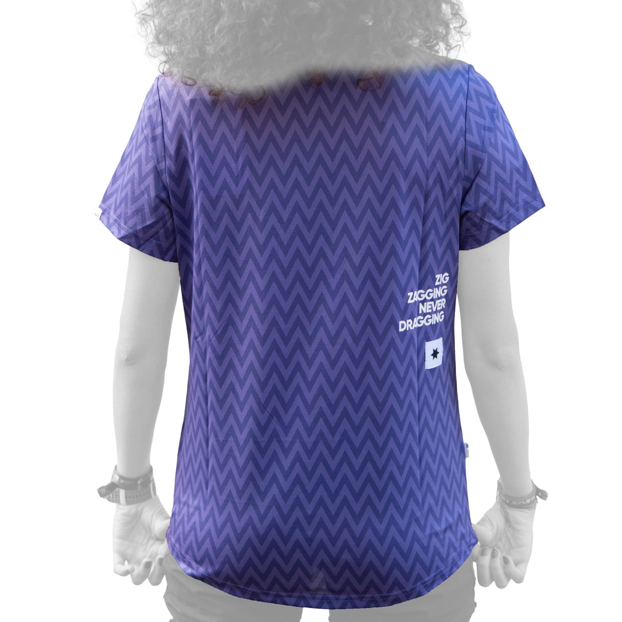 SAYSKY ZIG ZAG COMBAT T SHIRT PURPLE ZIGZAG MUJER