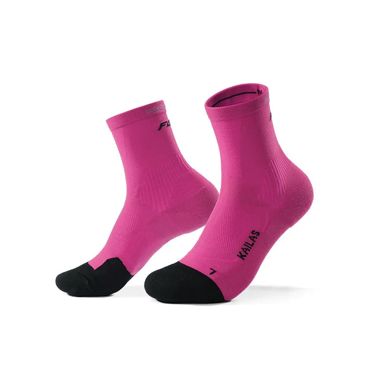 KAILAS MID CUT TRAIL RUNNING SOCKS UNISEX ELECTRIC PINK