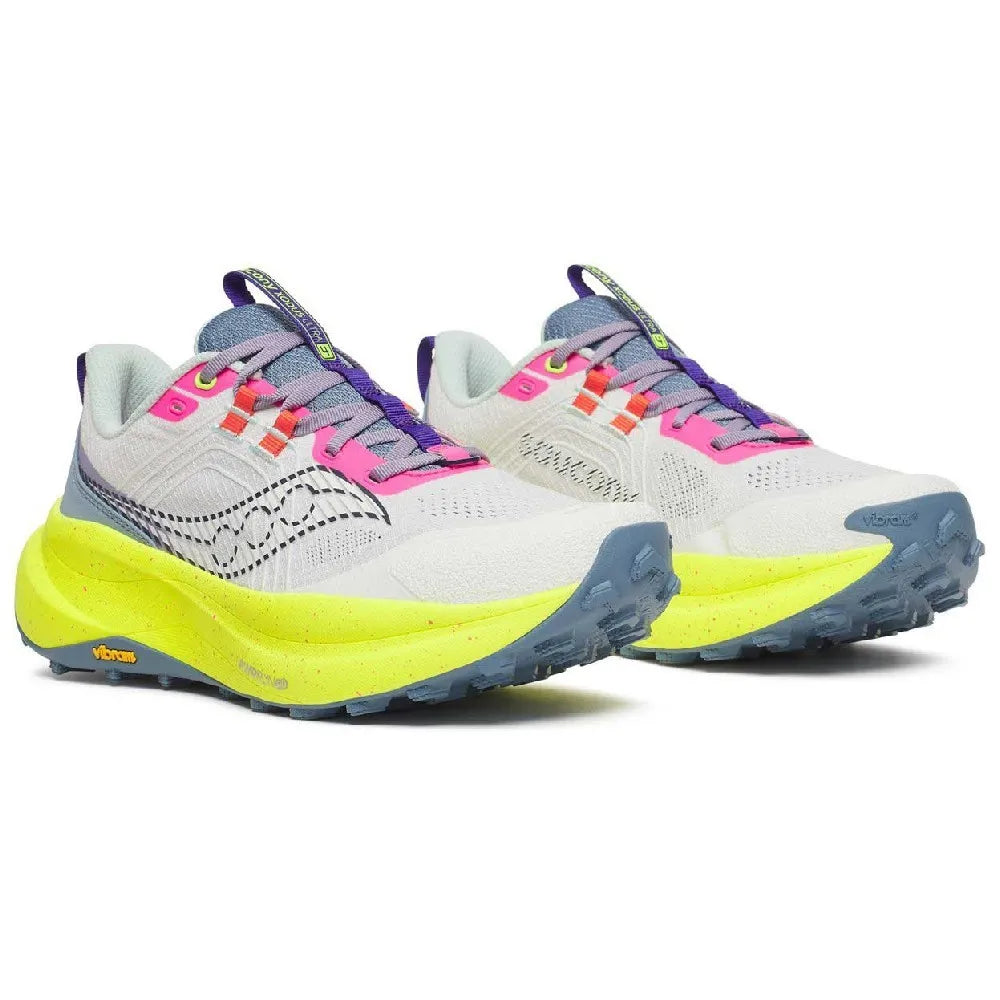 SAUCONY XODUS 4 WHITE CITRON MUJER