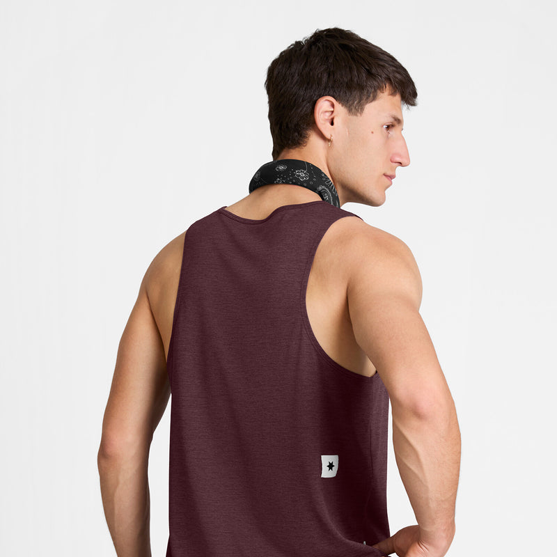 SAYSKY Combat Pro Singlet Burgundy hombre - vista modelo 2