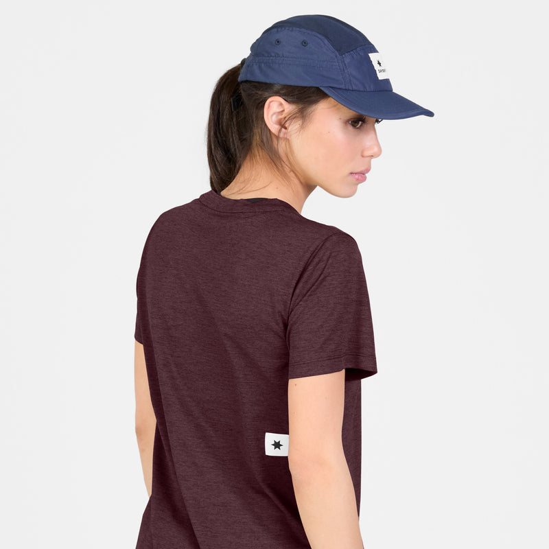 SAYSKY Clean Combat Pro T-Shirt Burgundy mujer - vista modelo 2