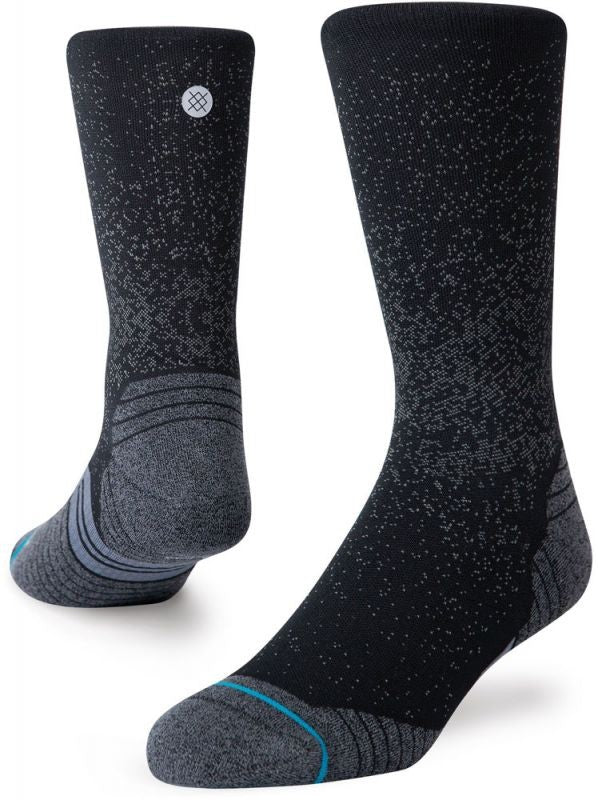 CALCETINES STANCE RUN CREW ST NEGRO