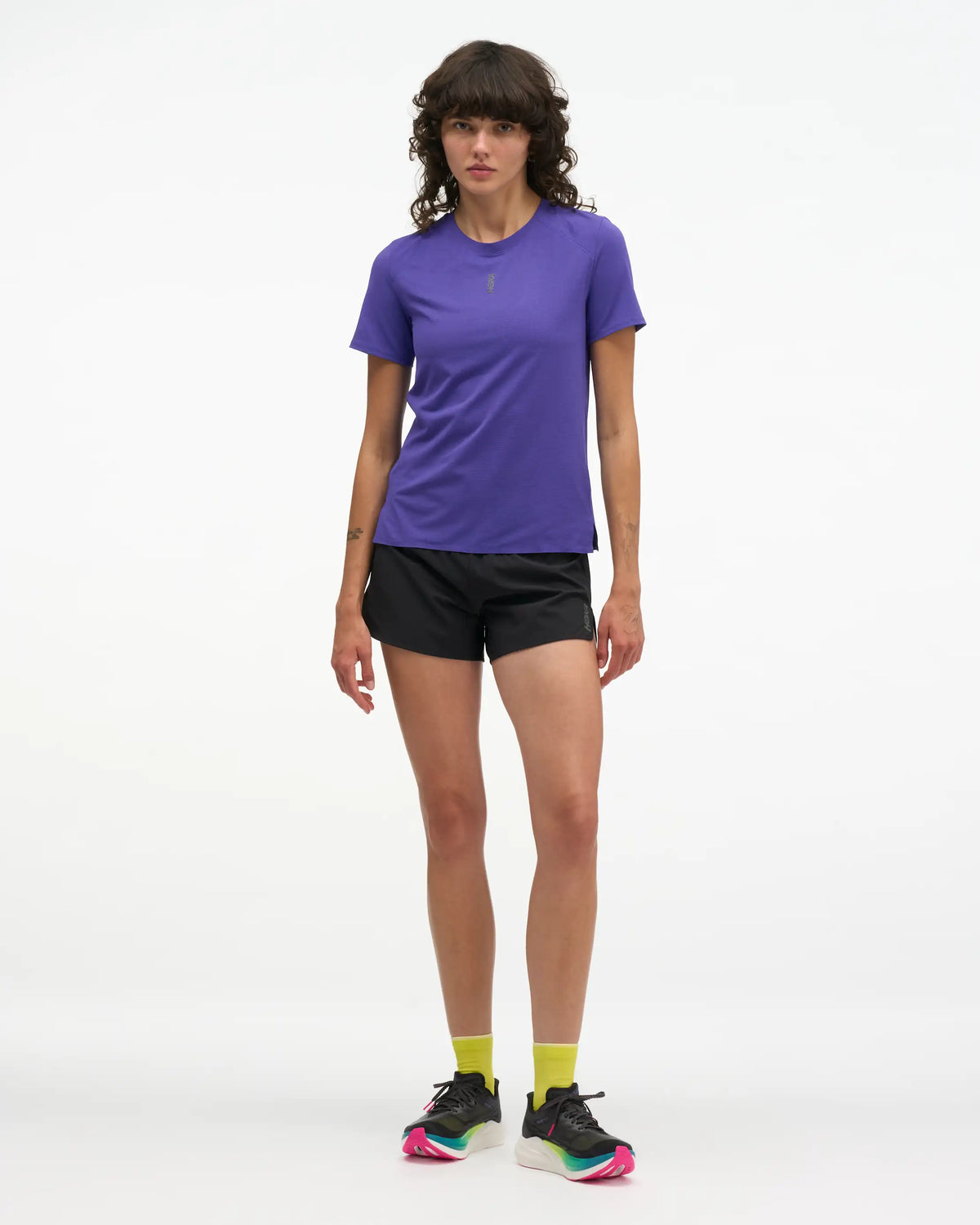 HOKA EveryRun Short Sleeve Mujer Cosmic Purple