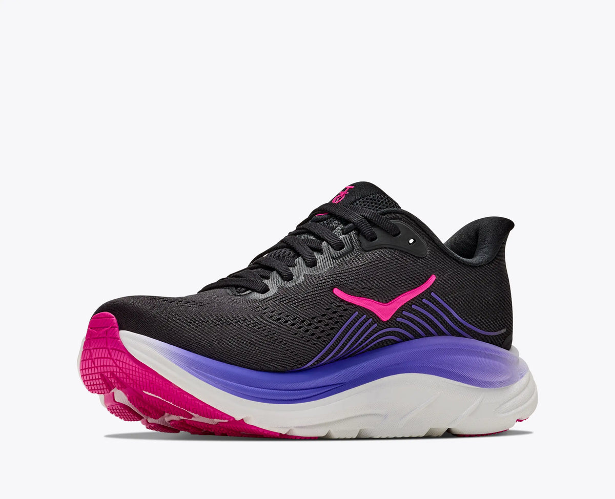 HOKA CLIFTON 11 MUJER Black | Neon Nebula
