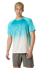 ASICS ROAD FADE SS TOP Energy Aqua