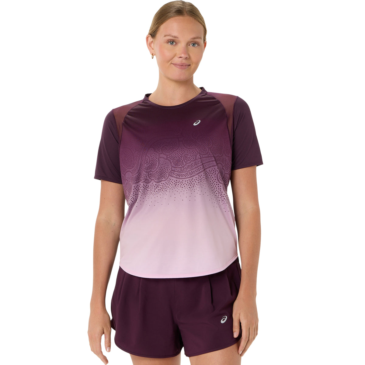 ASICS ROAD FADE SS TOP Dark Aubergine | Hazy Lilac
