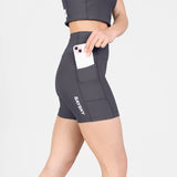 SAYSKY COMBAT RIB SHORT TIGHTS 4" MUJER GREY