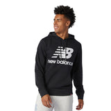 SUDADERA NEW BALANCE CON CAPUCHA ESSENTIALS STACKED NEGRO