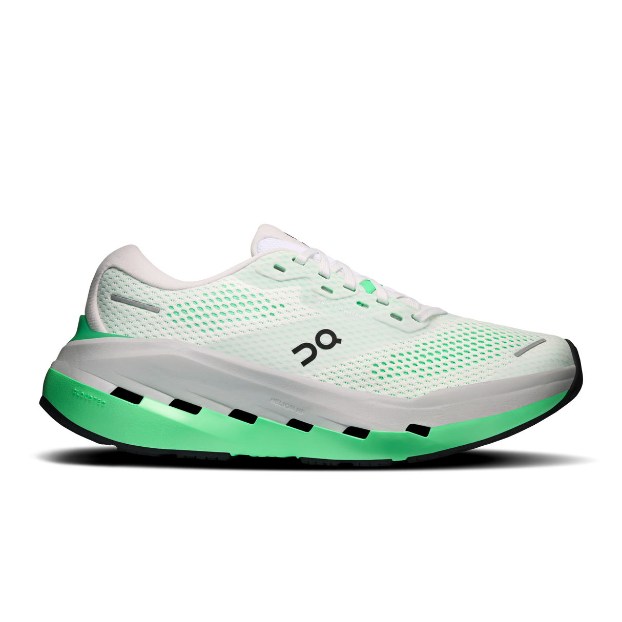 ON Cloudrunner 3 Max White Verdite mujer