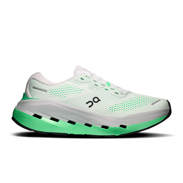 ON Cloudrunner 3 Max White Verdite mujer