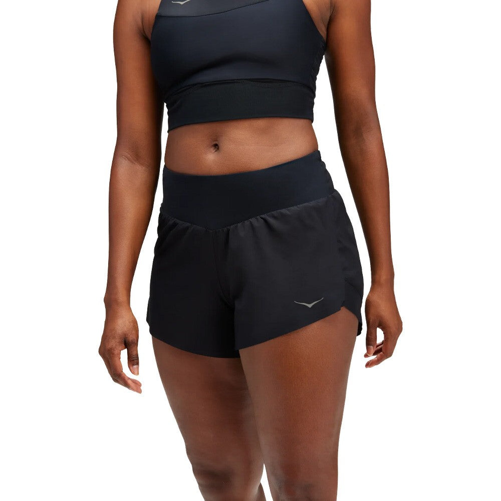 HOKA GLIDE 4"SHORT MUJER NEGRO