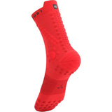 COMPRESSPORT PRO RACING SOCKS V4.0 TRAIL FLUO RED BLACK