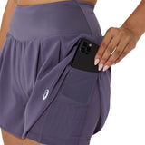 ASICS ROAD 2-N-1 3.5IN SHORT GREYISH PURPLE MUJER