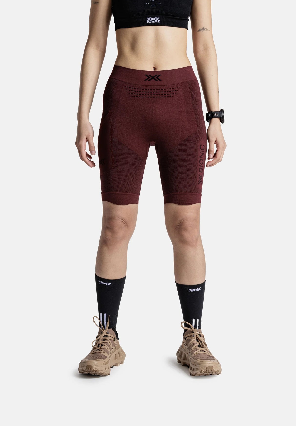 X BIONIC XCEED RUN SHORT TIHTS OXID RED MUJER