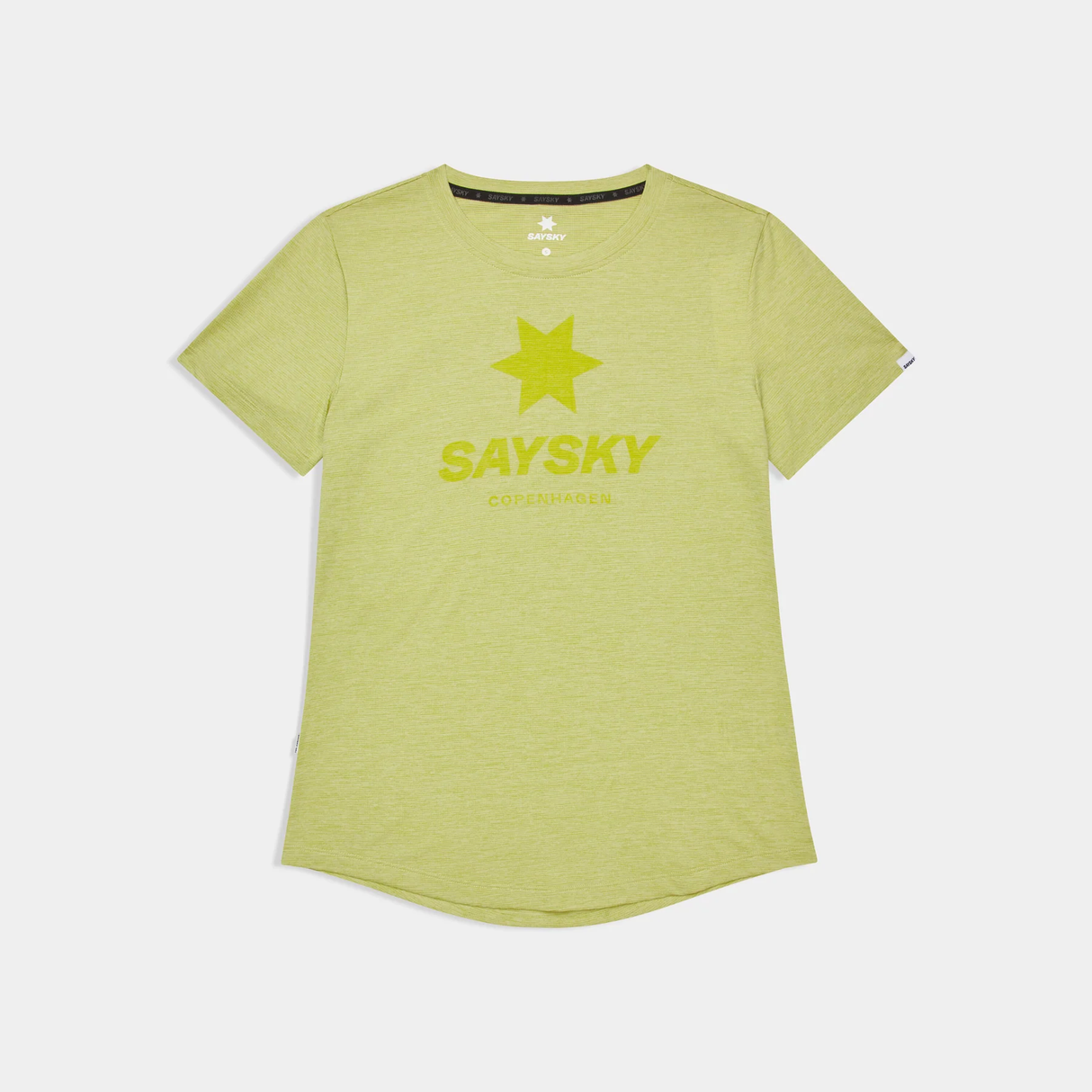 SAYSKY LOGO COMBAT PRO T SHIRT YELLOW MUJER