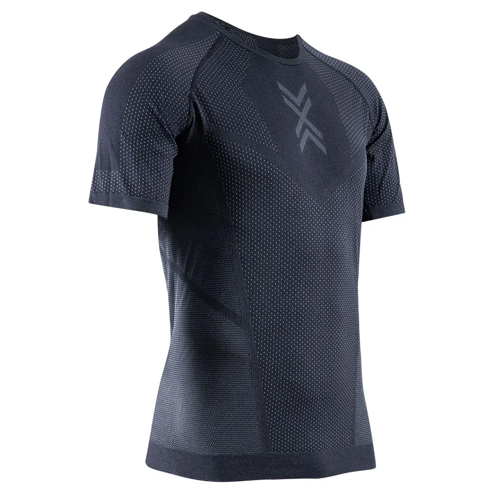 X BIONIC RUNNING SHORT SLEEVE SHIRT BLACH RHINO GREY HOMBRE