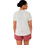 ASICS FUJITRAIL ELITE GRAPHIC SS TOP CREAM MUJER