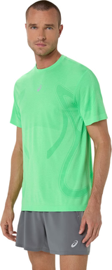 ASICS ROAD SEAMLESS SS TOP VITAL GREEN ILLUMINATE GREEN HOMBRE