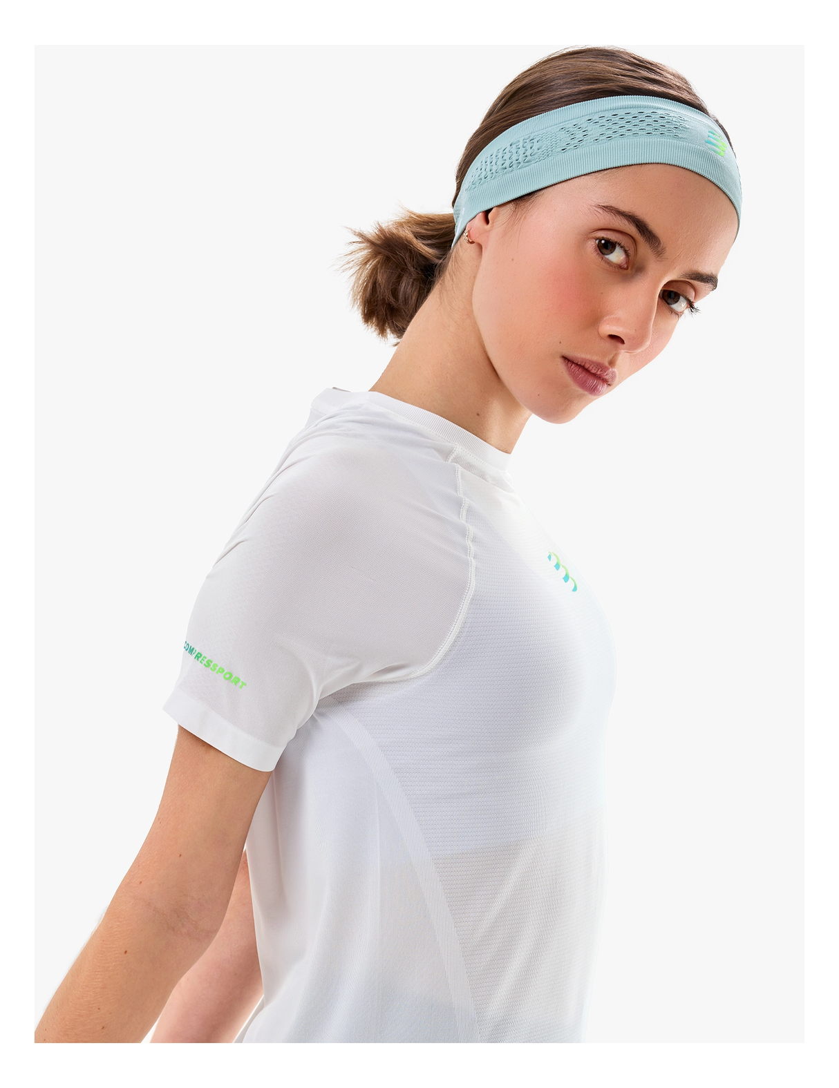 COMPRESSPORT TRAIL RACING T SHIRT GRAY VIOLET MUJER