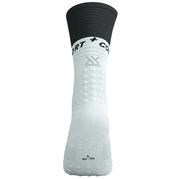 COMPRESSPORT MID COMPRESSION SOCKS V2.0 WHITE BLACK