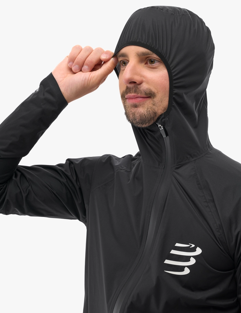 COMPRESSPORT HURRICANE WATERPROOF 10/10 JACKET BLACK
