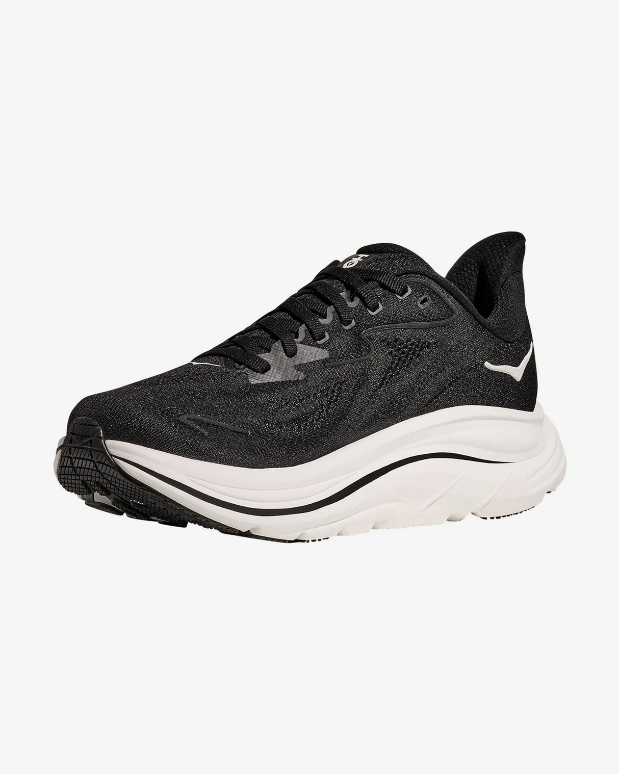 HOKA CLIFTON 10 BLACK WHITE HOMBRE