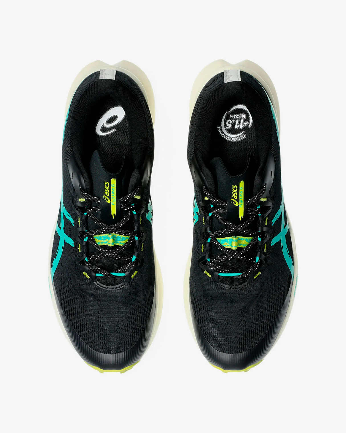 ASICS FUJI LITE 6 BLACK AURORA GREEN HOMBRE