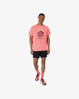 ASICS FUJITRAIL LOGO SS TOP SUN CORAL HOMBRE