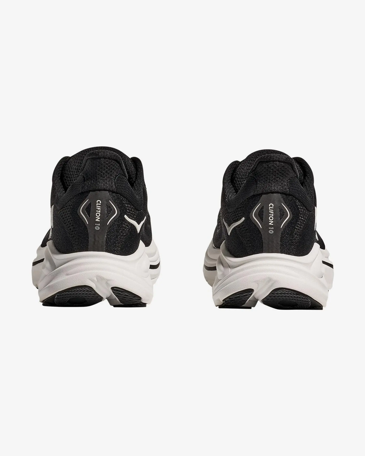 HOKA CLIFTON 10 BLACK WHITE HOMBRE