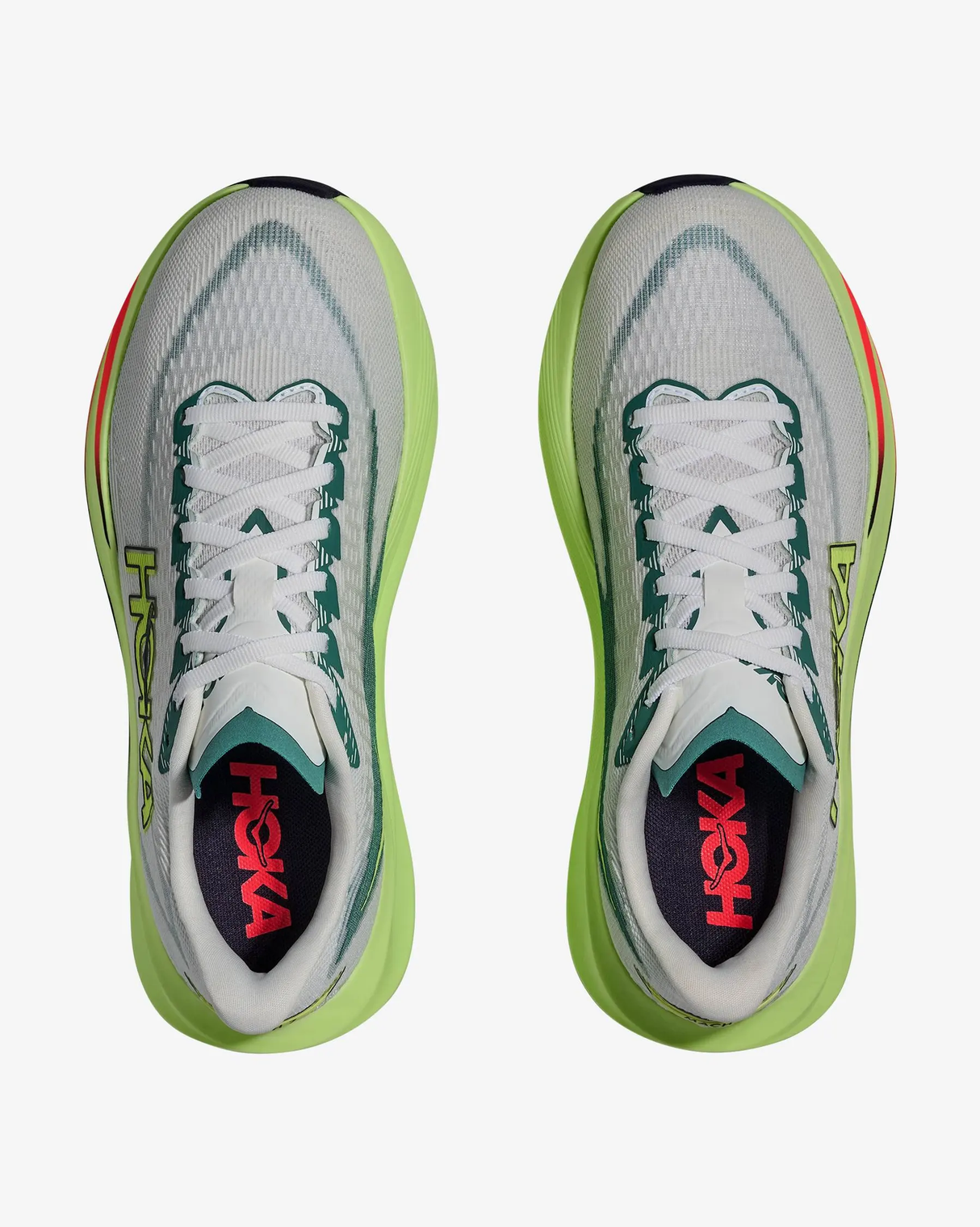 HOKA MACH 7 WHITE NEON HOMBRE