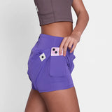 SAYSKY ZIG ZAG PACE SHORTS 3 PURPLA ZIGZAG MUJER