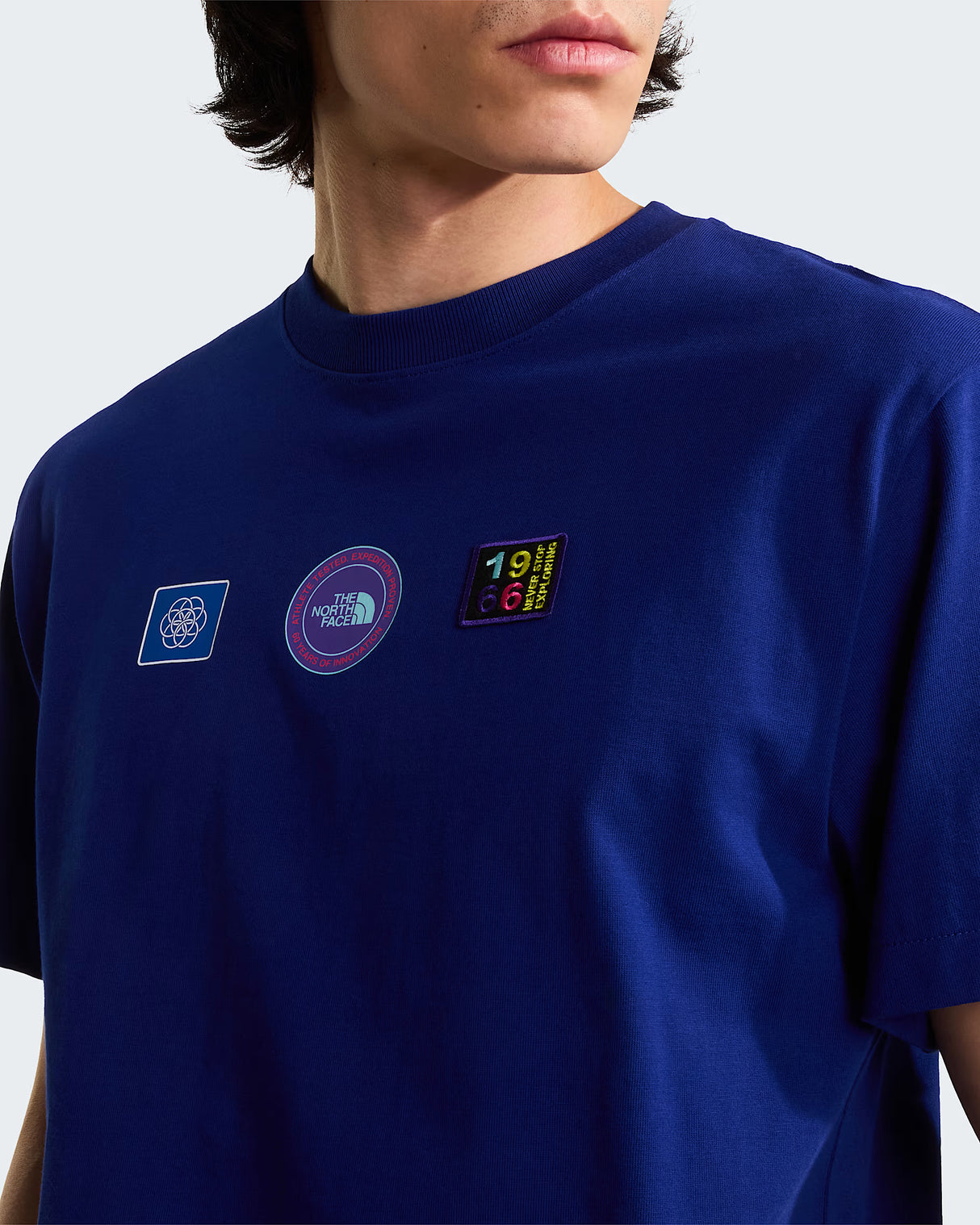 THE NORTH FACE EXPLORER BADGES CAMISETA BOLD BLUE HOMBRE