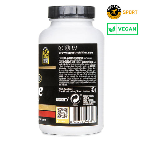 Crown Beta Alanine Slow Absorption 120 tabs - imagen oficial 2